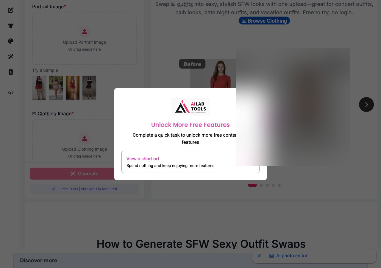 ailabtools tool page (blurred)